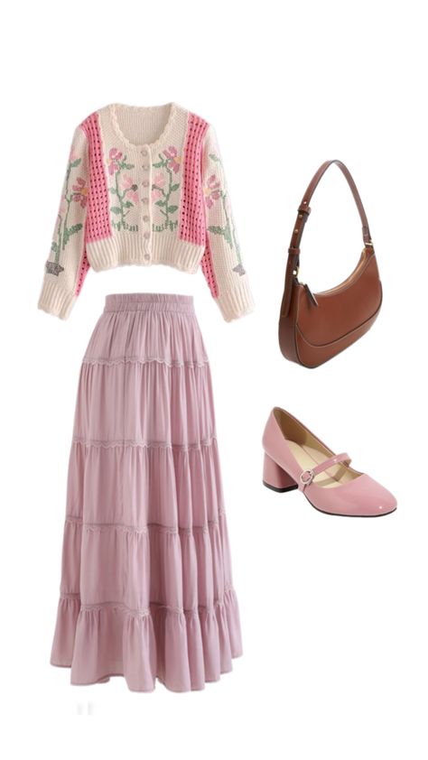 #aesthetic #coquette #pink #cottagecore #cute #ootd #aesthetic Pink Cottagecore Aesthetic Outfits, Cottagecore Outfits Aesthetic, Classroom Outfits, Cottagecore Aesthetic Outfits, Fall Cute Outfits, Cafe Outfit, Cottage Core Grandma, Kawaii Cottagecore, Pink Cottagecore