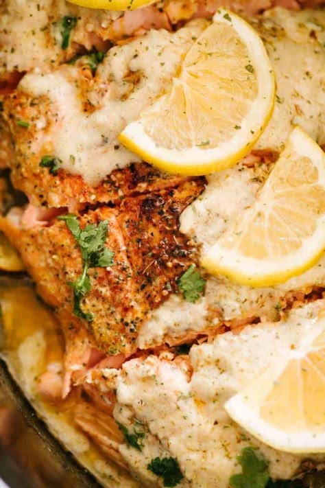 Slow Cooker Fish Recipes, Slow Cooker Fish, Diethood Recipes, Slow Cooker Salmon, Chicken Breast In Air Fryer, Slow Cooker Lamb, Easiest Recipes, Optavia Recipes, Chicken Recipes Healthy