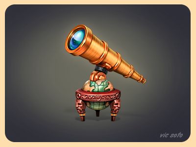 Spyglass Drawing, Cartoon Props, Pirate Character, Fantasy Tree, Google Doodle, Magic Bottles, Props Art, Game Environment, Small Stuff