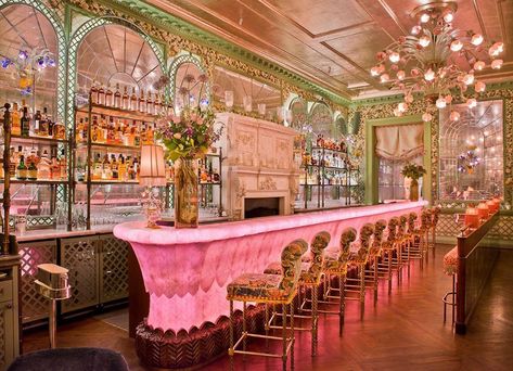 Annabel's on Instagram: “Forever in awe of the breathtaking pink onyx, back-lit bar in The Rose Room🌷✨ #annabelsmayfair” Experiential Design, Pub Design, Restaurant Interior Design, Hospitality Design, Bar Lounge, Restaurant Interior, Cafe Interior, Dream House Decor, Experiential