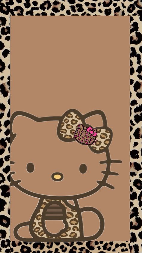 Hello Kitty Cheetah Print, Cheetah Print Wallpaper, Anime Things, Kitty Wallpaper, Print Wallpaper, Hello Kitty Wallpaper, Cheetah Print, Hello Kitty, Kitty