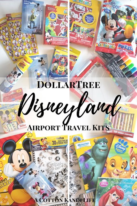 Airport Travel Kits For Disneyland from The DollarTree - A Cotton Kandi Life Disneyland Essentials, Kid Travel Kit, Halloween Makeup Tutorial Easy, Disney Magical, Airplane Activities, Travel Essentials For Kids, Airplane Kids, Parenting Blogs, Travel Bag Essentials