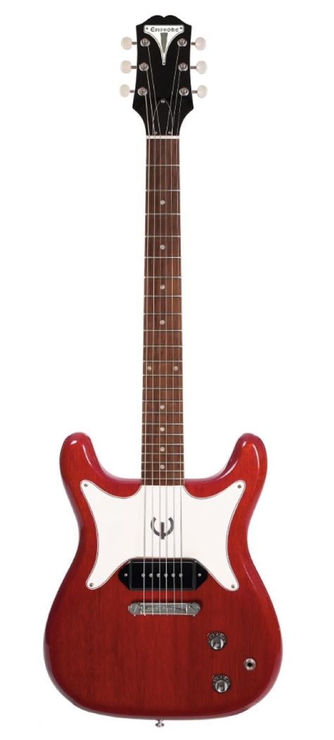 Epiphone Coronet - Cherry Coronet Epiphone, Dream Guitar, Epiphone Guitars, Alex Turner, Electric Guitars, Cool Guitar, Musical Instruments, Electric Guitar, Musical