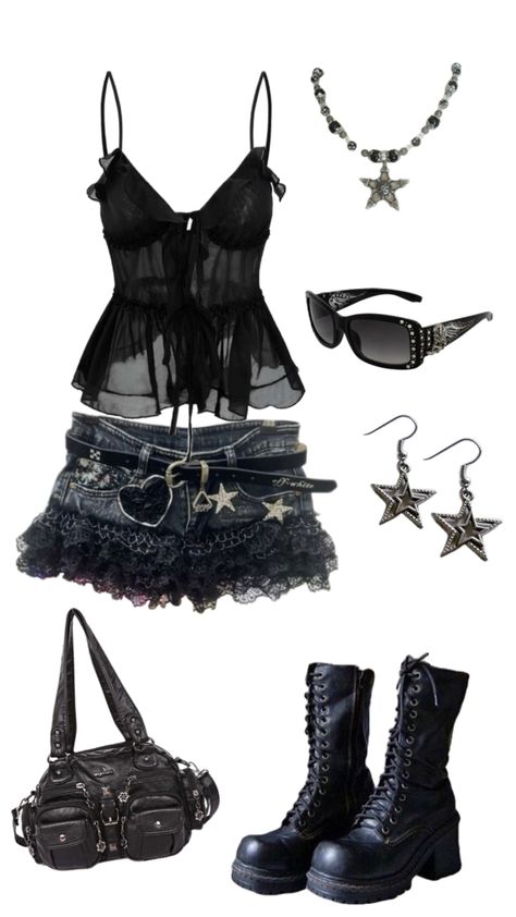 outfit ideas Bring Me The Horizon Outfit, Avril Lavigne Outfits Ideas Concert, Avril Lavigne Outfits Ideas, Avril Lavigne Concert Outfit, Avril Lavigne Outfits, Outfits Dr, Oc Clothes, Dr Closet, Emo Girl