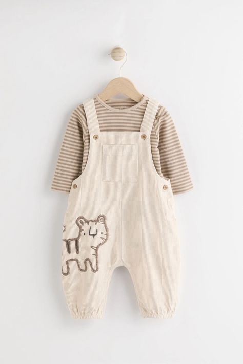 Cute Newborn Outfits, Genshin Dr, Baby Trends, Tiger Baby, Cotton Dungaree, Corduroy Dungarees, Baby Dungarees, Kid Clothes, Workwear Trousers