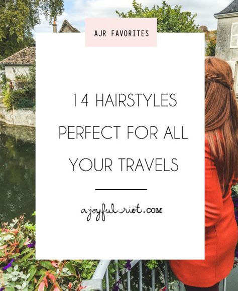 14 Travel Hairstyles Perfect for Day to Night | A Joyful Riot More Airport Hairstyles, Hai Styles, Jamaican Vacation, Vacation Hairstyles, Family Road Trip, Travel Hairstyles, No Heat Hairstyles, Try On Hairstyles, Easy Hairstyles For Medium Hair