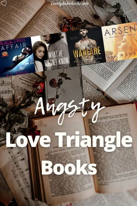 Angsty Love Triangle Books (pin showing book covers of Black Swan Affair, What He Doesn't Know, Heartbreak Warfare, and Arsen) Black Swan Affair Book, Love Triangle Books Romances, Books With Love Triangles, Love Triangle Romance Books, Love Triangle Books, Heartbreak Warfare, Triangle Love, Reading List Challenge, List Challenges