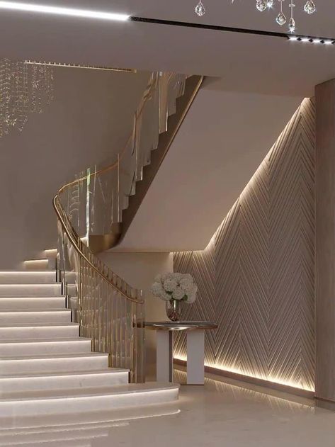 Stairs Design In Hall, Hall With Stairs Ideas, Below Staircase Ideas Interior Design, Modern Staircase Design Ideas, U Stairs Design, Interior Design For Hall, Hall With Stairs, Hall Design Interior, Stairs Interior Design