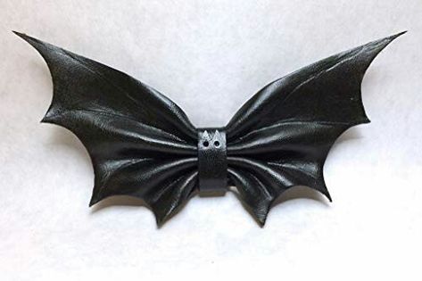 Bat Bow, Groom Fashion, Groom Ties, Pointed Ears, Hair Bow Clip, Bow Clip, Black Bat, Amazon Handmade, Goth Outfits