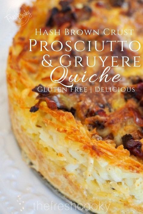 Springform Quiche, Brunch Protein Ideas, Weekday Breakfast Ideas, Gruyere Quiche, Quiche With Hashbrown Crust, Egg Casseroles, Egg Bakes, Brunch Quiche, Savoury Tarts