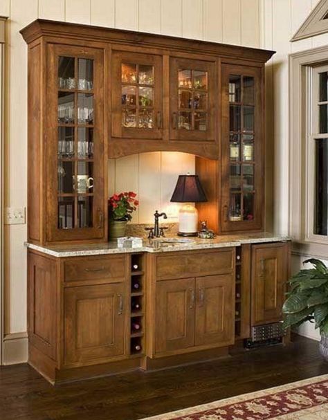 Almira Design, Antique Crockery, Crockery Cabinet Design, Craftsman Dining Room, Crockery Cabinet, Transitional Kitchens, Crockery Unit Design, Transitional Kitchen Design, Crockery Unit