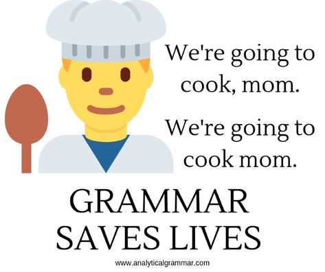 Commas Save Lives | Writers Write English Puns, Commas Save Lives, Literary Humor, Writer Life, Library School, Writing Humor, 2nd Grade Writing, English Jokes, Creative Writing Tips