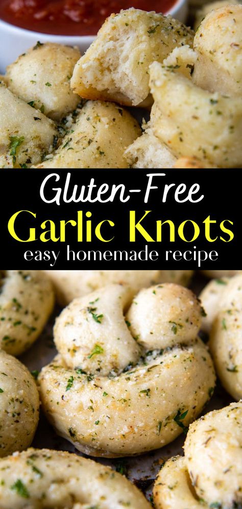 Gluten Free Garlic Knots, Bread Pairings, Garlic Knots Recipe, Celiac Recipes, Garlic Knots, Gluten Free Recipes Bread, Homemade Gluten Free, Gluten Free Recipes For Dinner, Gluten Free Dairy Free Recipes