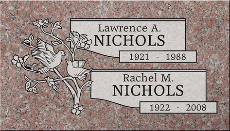 Companion Headstone Designs | Pacific Coast Memorials Flat Headstone Ideas Design, Flat Headstones, Cheap Headstones, Headstone Designs, Granite Headstones, Cemetery Headstones, Pacific Coast, Graphic Artist, Cemetery