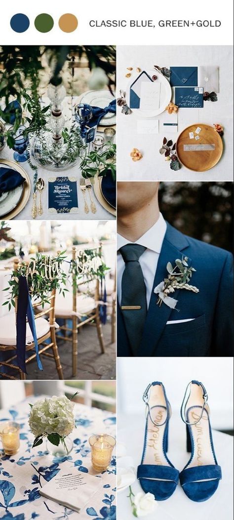 Wedding Color Ideas, Wedding Color, Classic Blue, Gold Wedding, Wedding Theme, Color Palettes, My Wedding, Wedding Ideas, Weddings