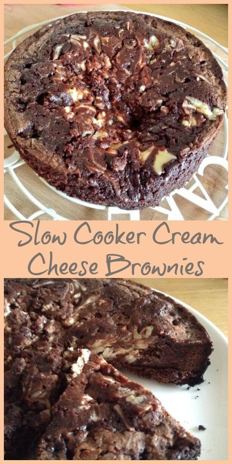 Airport Meals, Lazy Desserts, Crockpot Treats, Crockpot Dessert, Slow Cooker Cake, Slow Cooker Christmas, Christmas Dessert Recipes, Slow Cooker Baking, Cheese Brownies