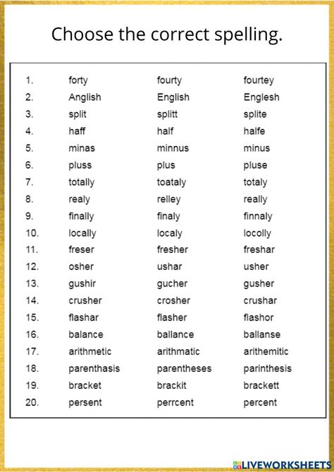 English Spelling Worksheets, Live Worksheet, Spelling Quiz, Spelling Online, Digraphs Worksheets, Advance English, Basic Sight Words, Gathering Ideas, English Spelling