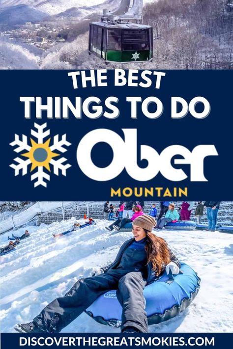 woman on snow tube at Ober Mountain Ober Mountain Tennessee, Ober Gatlinburg Tennessee, Christmas In Nashville, Gatlinburg Christmas, Tennessee Family Vacation, Vacation 2025, Gatlinburg Tennessee Vacation, Smoky Mountain Christmas, Tennessee Christmas