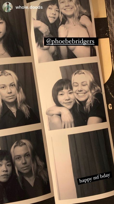 Photo Booth Couples, Phoebe Bridgers Photobooth, I Heart Phoebe Bridgers, Phoebe Bridgers Polaroid, Phoebe Bridgers Sleeping, Rare Phoebe Bridgers, Silly People, Photobooth Pictures, Phoebe Bridgers