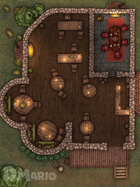 Tavern battlemap grid for dnd Dnd Bar Keep, Dnd Pub Map, Dnd Tavern Battle Map, D&d Tavern Map, D&d Tavern, Dnd Tavern Map, Tavern Battlemap, Dnd Tavern, Dungeons And Dragons Rules