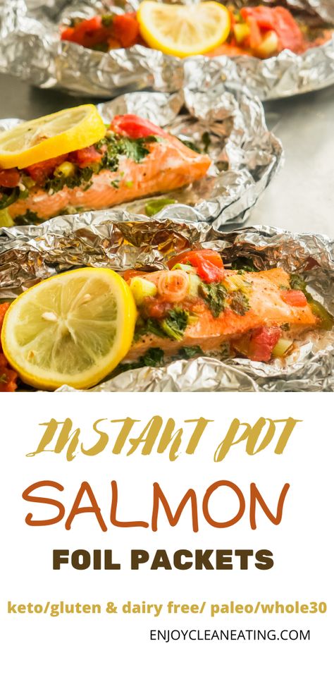 Salmon In Foil Packets, Pressure Cooker Salmon, Frozen Fish Recipes, Frozen Salmon Recipe, Instant Pot Salmon, Salmon Foil Packets, Salmon In Foil, Simple Healthy Recipes, Foil Packet Meals