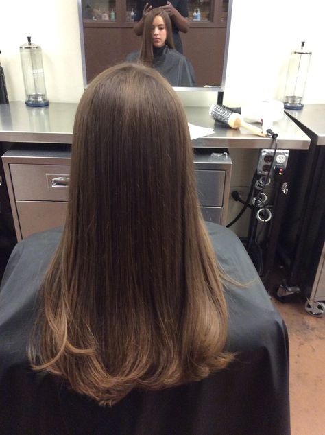 Haircuts For Long Hair Without Layers, Blowout Without Layers, Haircut Without Layers, Midlength Haircuts With Layers Straight, Haircuts Without Layers, Long Hair Without Layers, Hair Without Layers, Long Layer, Chestnut Hair