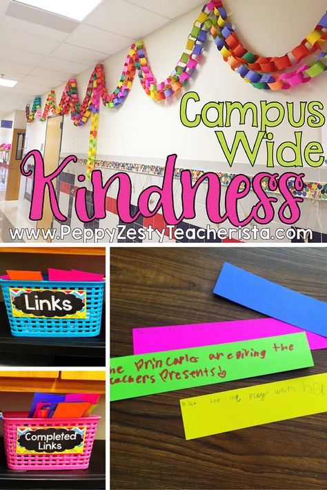 Kindness Kindness Challenge Bulletin Board, School Kindness Challenge, Kindness School Activities, Kindness Chain, Kindness Activity, Kindness Club, Kindness Week, Kindness Ideas, Teaching Kindness