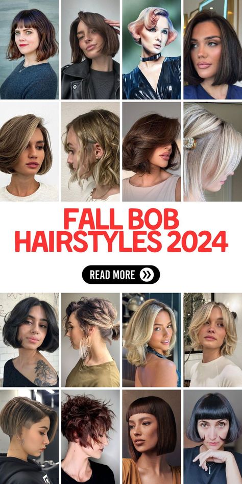 For fall bob hairstyles 2024, cut and color will be key to achieving the perfect look. Choppy or layered bobs provide a fresh take on the classic style, especially for African American women who want to embrace their natural texture. Straight bobs with fringe or wavy bobs are also popular, offering a mix of sleekness and movement. Blonde and brunette shades remain timeless, but experimenting with red or black hues can add a unique flair. Fall Bobs 2024, Bobs With Fringe, Red And Brunette, Fall Bob Hairstyles, Straight Bobs, Fall Bob, Brunette Shades, Micro Bob, Brown Bob Hair