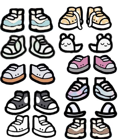 Paper Duck Shoes, Paper Doll Shoes, Toca Boca Paper Doll, Buku Diy, Cute Easy Animal Drawings, Free Printable Paper Dolls, Toka Boka, Paper Doll Printable Templates