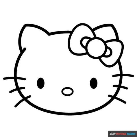 Hello Kitty Pics, Gothic Hello Kitty, Hello Kitty Coloring Pages, Donut Coloring Page, Kitty Coloring Pages, Kitty Pics, Pink Wallpaper Hello Kitty, Hello Kitty Colouring Pages, Face Outline