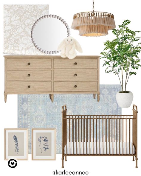 There’s just something about a blue baby girls nursery 😍 Crib, glider, chandelier, faux tree, dresser, round mirror, wall art, accent rug, wallpaper, bunny decor Follow my shop @karlee_ann_co on the @shop.LTK app to shop this post and get my exclusive app-only content! #liketkit #LTKkids #LTKbaby #LTKhome @shop.ltk https://liketk.it/44pQT Rug Wallpaper, Wallpaper Bunny, Girl Nursery Crib, Ball Mirror, Girls Nursery Decor, Half Price Drapes, Baby E, Faux Tree