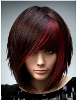 9 Funky Hairstyles for Medium Length Hair Emo Hair Color, Bob Lung, Red Bob Hair, Layered Hairstyles, Emo Hair, Haircut Styles, Scene Hair, Hair Color Trends, Brunette Hair