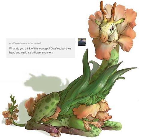 Plant Creatures by Iguanamouth - Imgur Plant Creature, Plant Animals, Mythical Animal, Fantasy Animals, Cute Fantasy Creatures, Fantasy Beasts, Creature Drawings, 캐릭터 드로잉, Fantasy Creatures Art