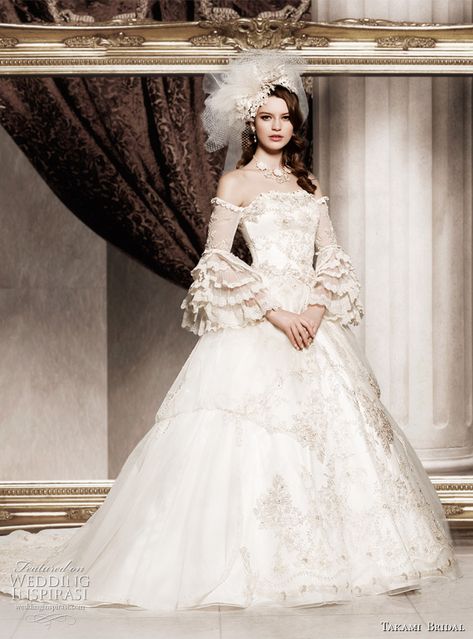 Rococo style wedding gown from the Royal Wedding collection by Takami Bridal. Royal Prom Dress, Graceful Lady, Wedding Dresses Vintage Princess, Victorian Style Wedding, Royal Wedding Gowns, Victorian Wedding Dress, Ellie Saab, Gothic Wedding Dress, Europe Style