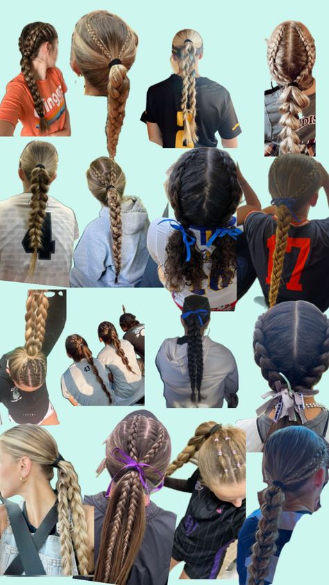 sports hairstylesss Tennis Hair, Basketball Hairstyles, Hair Styels, Hairstyle Examples, Highlights Curly Hair, Softball Hairstyles, Hair Inspiration Long, Sport Hair, Easy Hair Updos