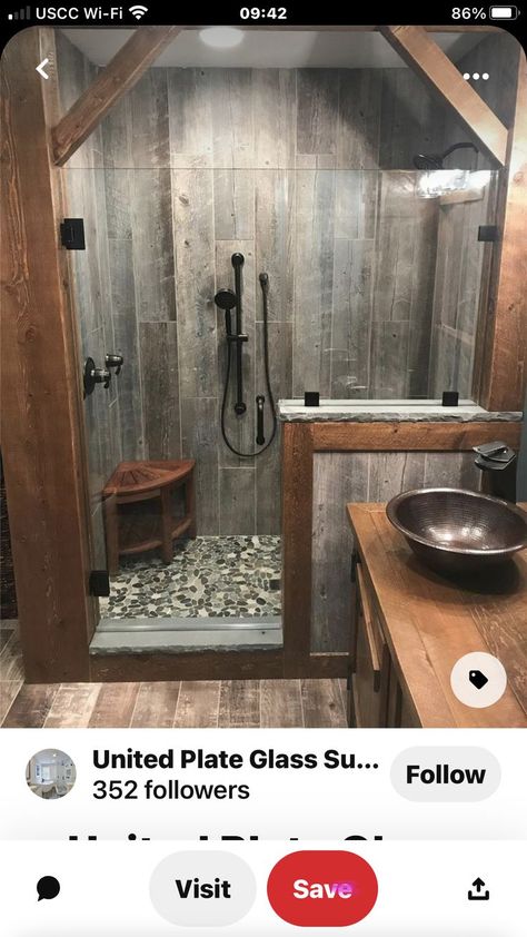 Cabin Shower Ideas, 5x8 Bathroom Layout, Tin Shower, Rustic Cabin Bathroom, Rustic Bathroom Shower, Rustic Bathroom Remodel, Barn Bathroom, Country Vibe, Rustic Shower