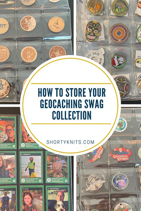 Geocache Swag Ideas, Geocaching Swag, Geocache Swag, My Bookshelf, Swag Ideas, How To Store, Geocaching, Anniversary Celebration, My Collection