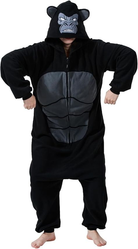 Amazon.com: AMAMHAHAVA Adult Gorilla Costume, Animal Gorilla Onesie Pajamas Halloween Cosplay One-Piece Cozy and Fun Loungewear : Clothing, Shoes & Jewelry Sims 4 Gorilla Gorilla Gorilla Patreon, Adult Onesie Pajamas Male, Gorilla Costume, Animal Pajama Onsie, Animal Pajamas Onesies, Gorilla Costumes, Adult Onesie Pajamas Animal, Onesie Pajamas, One Piece Pajamas