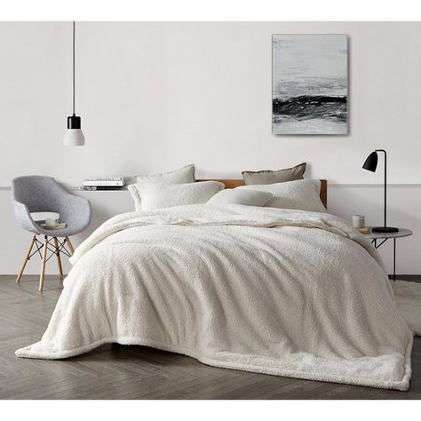 Coma Inducer The Napper Comforter Set by Byourbed | Hayneedle White Comforter Bedroom, Fluffy Comforter, Oversized King Comforter, College Bedding, College Comforter, Bedding Quilt, Dorm Comforters, Modern Bedding, Jet Stream