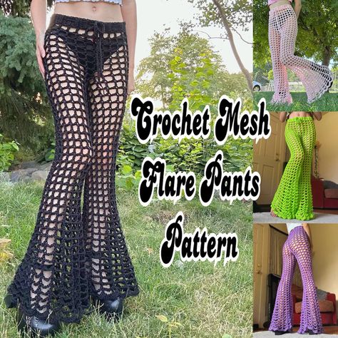 This Patterns & Blueprints item by HookerCornerArt has 692 favorites from Etsy shoppers. Ships from United States. Listed on 10 Sep, 2023 Mesh Flare Pants, Flare Pants Pattern, Crochet Pants Pattern, Crochet Bottoms, Confection Au Crochet, Crochet Pants, Mode Crochet, Diy Vetement, Aesthetic Crochet