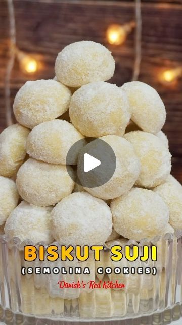 Semolina Cookies, Resepi Biskut, Red Kitchen, Cuba, Biscuits, Almond, Yummy Food, Fan