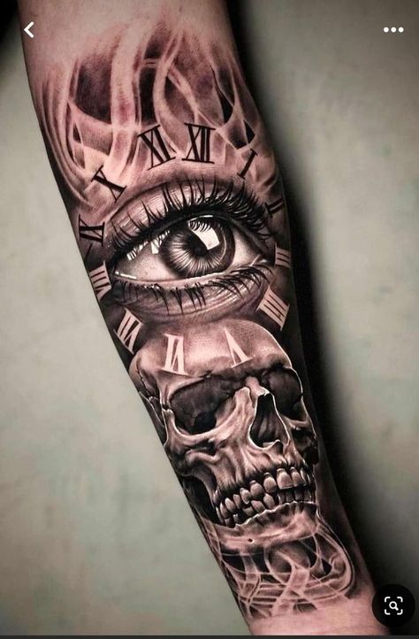 Skull Sleeve Tattoos, Skull Sleeve, Date Tattoos, Cool Arm Tattoos, Forearm Sleeve Tattoos, Half Sleeve Tattoos For Guys, Cat Tattoos, Japanese Tattoos, Geniale Tattoos