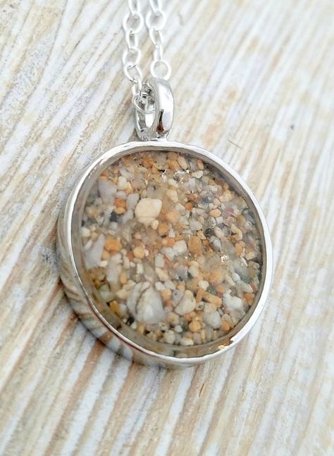 Glass Lockets | Beach Necklace Filled with Sand, Shells or Seaglass Seaglass Necklace Diy, Sand Jewelry, Seashell Jewelry Diy, Sand Necklace, Glass Locket, Beachglass Jewelry, Beach Necklaces, Seashell Jewelry, Beach Wear