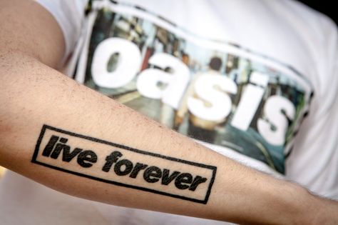 Find out how you can make your business reputation live forever. Rock Band Inspired Tattoos, Live Music Tattoo, Live Forever Tattoo, Live Forever Tattoo Oasis, Oasis Tattoo Ideas, Punk Music Tattoo, Rock Band Logo Tattoo, Oasis Tattoo, Forever Tattoo