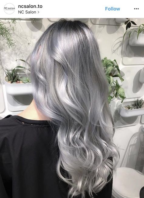 Long Grey Hair, Loose Waves Hair, Silver Hair Color, Silver Grey Hair, Pinterest Hair, Curly Human Hair Wig, Grey Hair Color, Ombre Hair Color, Grunge Hair