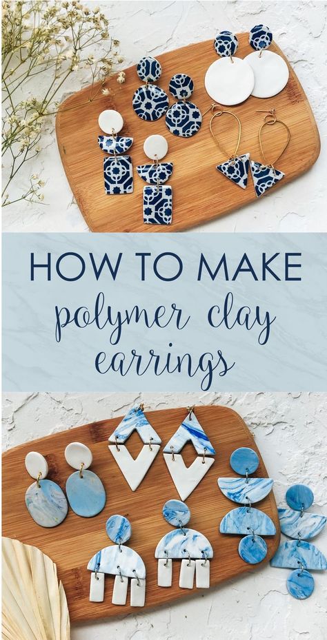 Follow my how to guide if you've ever wanted to make your own polymer clay earrings! I promise they're easier than you think! How To Make Earrings Out Of Clay, How To Make Earrings For Beginners Clay, How To Start Making Clay Earrings, Homemade Polymer Clay Earrings, How To Start A Clay Earring Business, Unique Diy Earrings, Making Earrings With Clay, Easy Clay Earrings For Beginners, Best Selling Polymer Clay Earrings