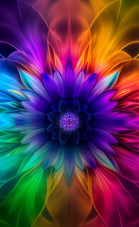 Neon Backgrounds Wallpapers Bright, Fractal Art Bright Colors Wallpapers, Complimentary Colors Art, Phone Background Patterns, Floral Wallpaper Phone, Lovely Flowers Wallpaper, Kaleidoscopes, Flower Iphone Wallpaper, Cellphone Wallpaper Backgrounds