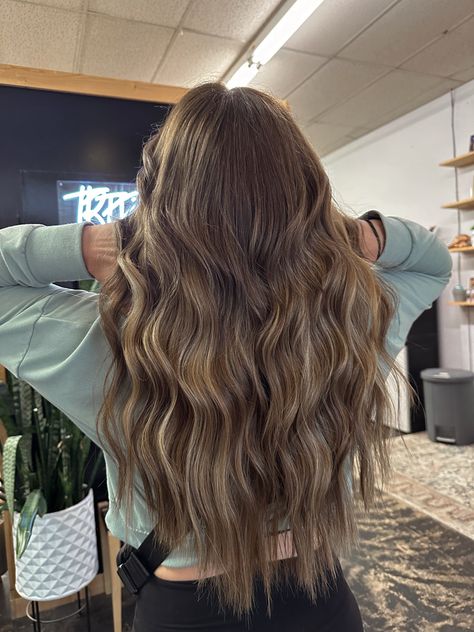 Utah Curls Long Hair, Teddy Bear Bronde, Fall Brown Hair, Utah Curls, Curly Hair Balayage, Curls Long Hair, Utah Hair, Highlights Brown Hair Balayage, Team Jeremiah