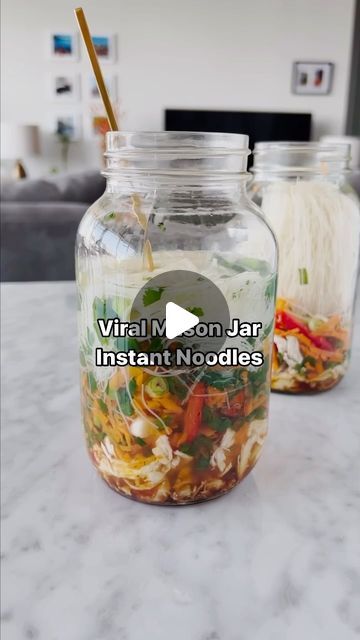 Taylor | Meal Prep Queen on Instagram: "You love my viral Mason Jar Instant Noodles! 🍜❤️⁠
⁠
They’re prefect to prep ahead for lunch at work or a quick dinner idea. Simply heat up the kettle and enjoy this meal in minutes 🙌🏻 ⁠
⁠
➡️ Comment RECIPE and I’ll send you the details⁠
⁠
💾 SAVE this recipe for when you’re looking for new meal prep ideas! ⁠
⁠
⁠
#easyrecipes #healthyrecipes #mealprepideas #masonjar #instantnoodles⁠" Mason Jar Instant Noodles Work Lunches, Healthy Instant Noodles Mason Jars, Jar Ramen Recipes, Mason Jar Food Ideas, Mason Jar Instant Noodles, Jar Instant Noodles, Mason Jar Lunch Ideas, Mason Jar Noodles, Jar Lunch Ideas