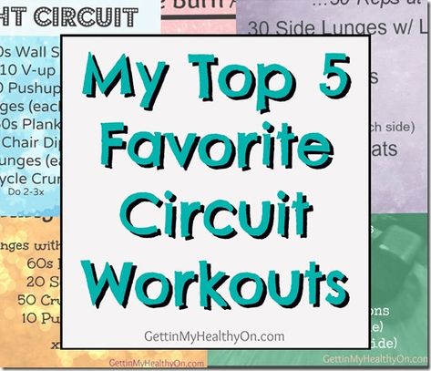 A list of my 5 favorite circuit workouts Circuit Workouts At The Gym, Fun Circuit Workouts, Circuit Weight Training Workouts, Circuit Training Plan, Workout Circuit Gym, Station Workout Ideas, Beginner Circuit Workout, Functional Workout Circuit, Circut Training Workout With Weights